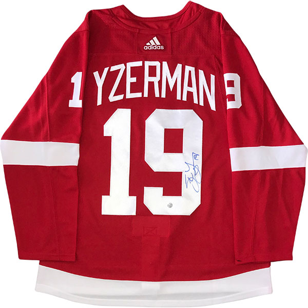 signed red wings jersey