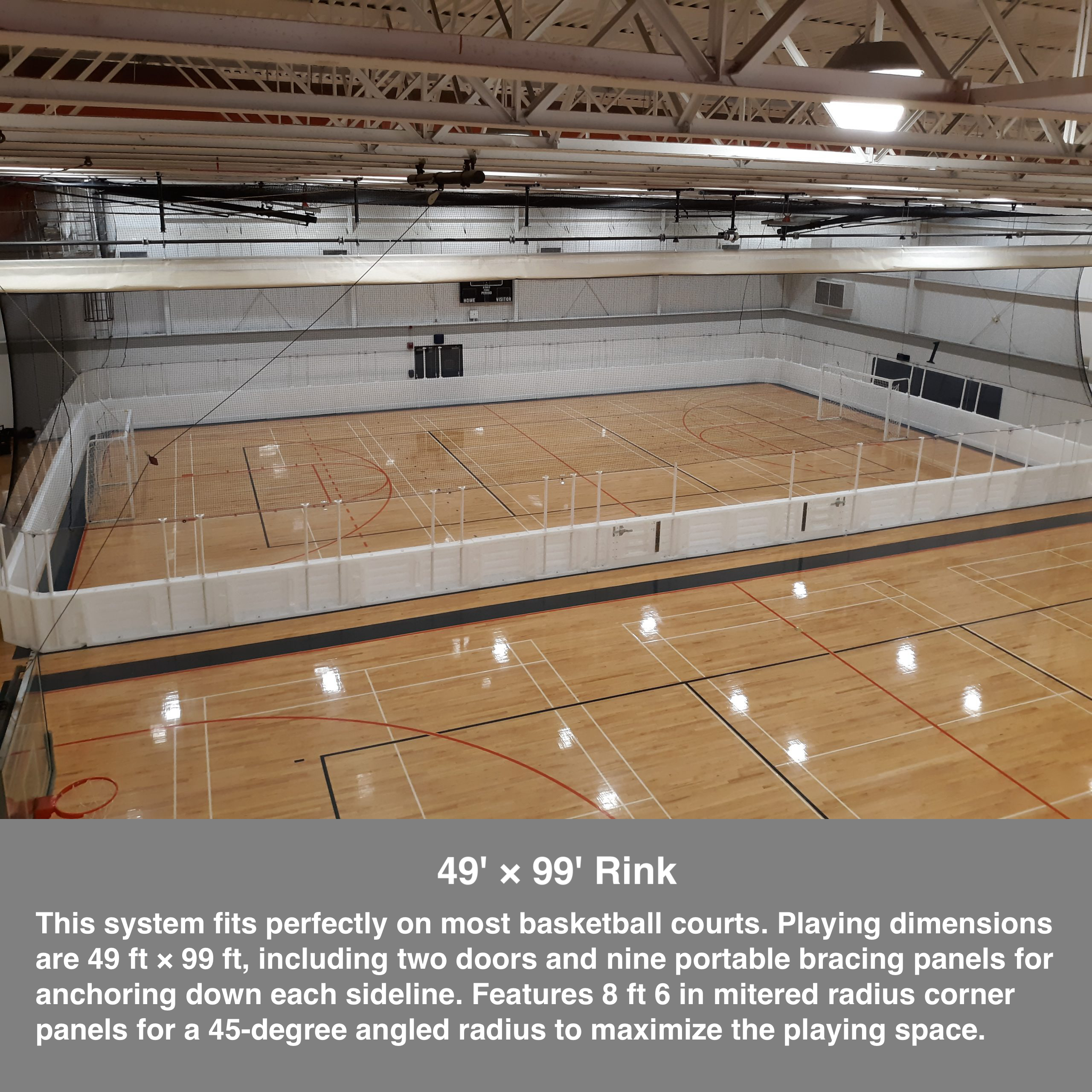 49' x 99' ProWall Dasherboard System xHockeyProducts.ca Canada.