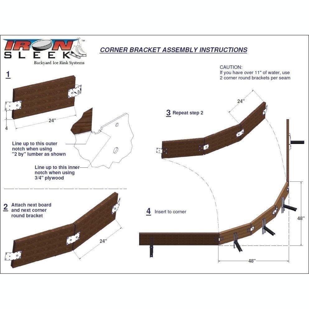 rinkさま専用 Iron Sleek 25 x 50 Skating Rink Kit - xHockeyProducts Canada