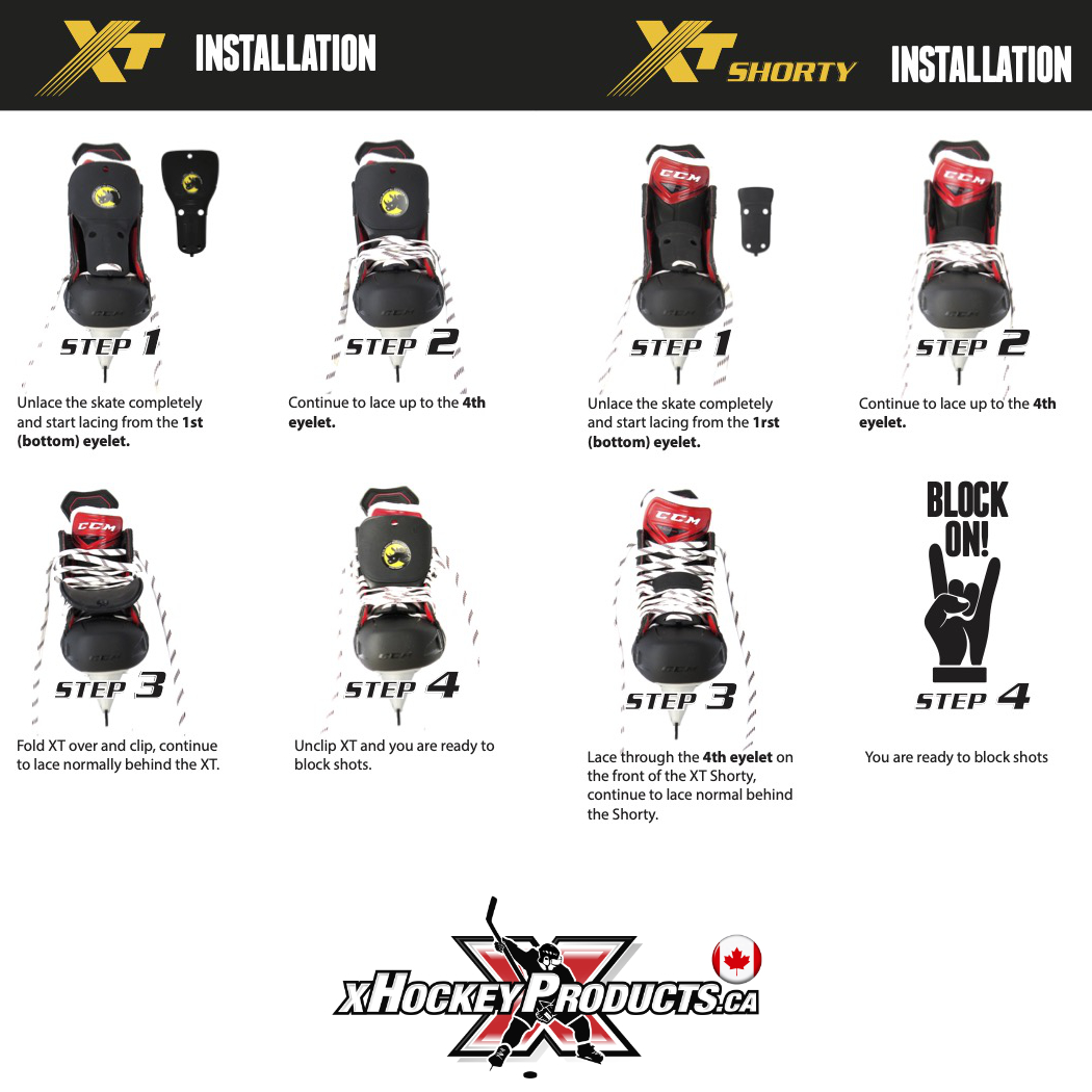 Shotblockers XT PRO + Tongue Combo Hockey Skate Protector Installation at xHockeyProducts.ca