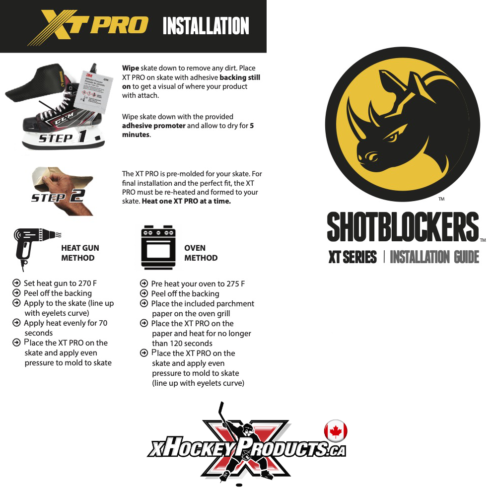 Shotblockers XT PRO + Tongue Combo Hockey Skate Protector Installation at xHockeyProducts.ca