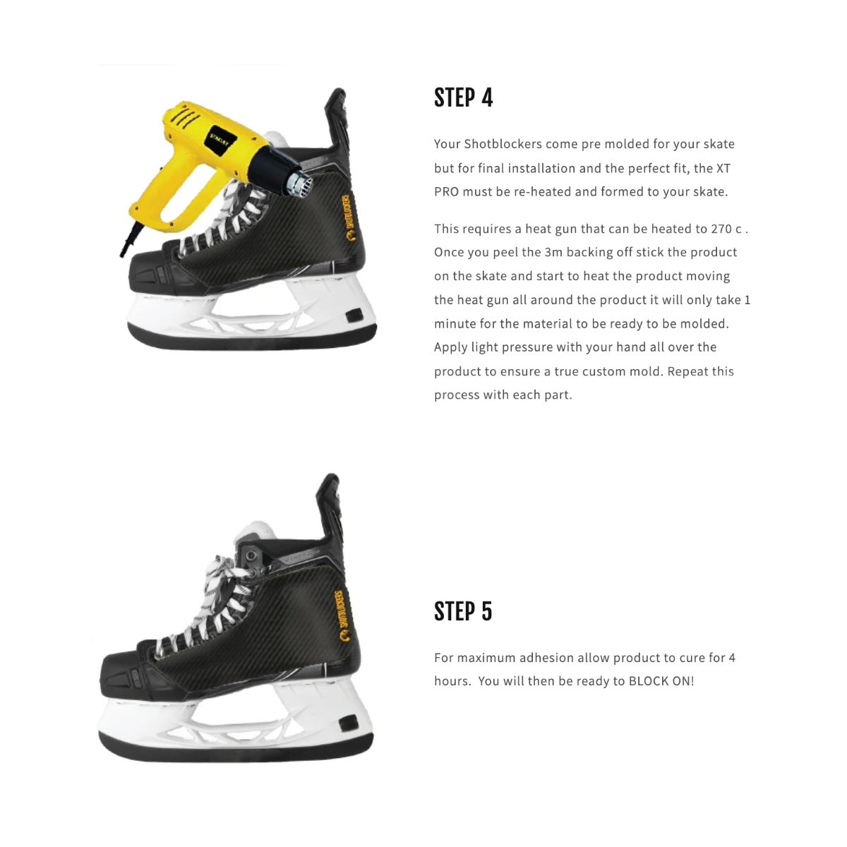 Shotblockers XT PRO + Tongue Combo Hockey Skate Protector Installation at xHockeyProducts.ca
