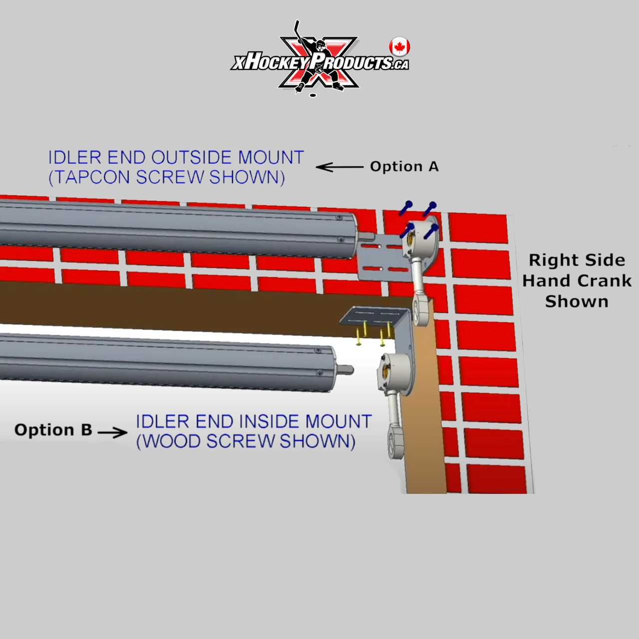 The SportScreen Hand Crank Rollup LACROSSE Shooting Tarp xHockeyProducts.ca Canada