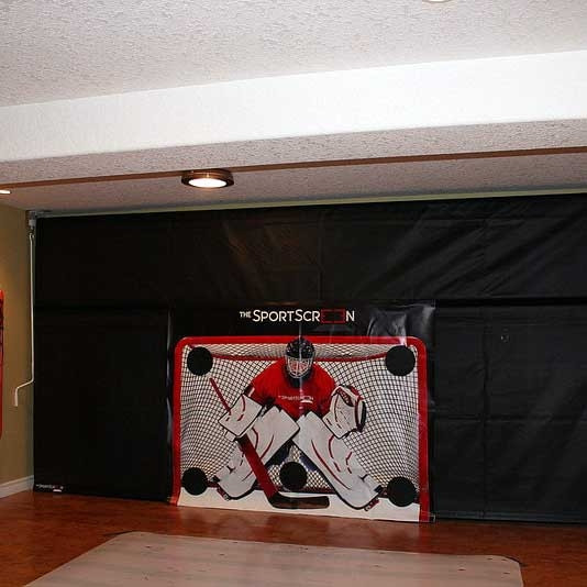 The SportScreen Hand Crank Rollup Shooting Tarp + Shooting Pad Bundle xHockeyProducts.ca Canada