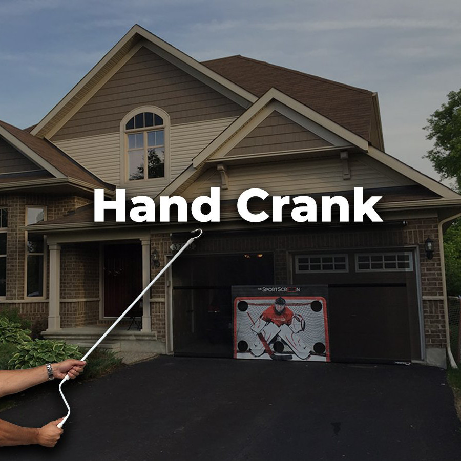 The SportScreen Hand Crank Rollup Shooting Tarp + Shooting Pad Bundle xHockeyProducts.ca Canada