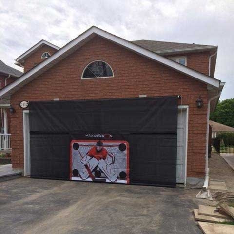 The SportScreen Remote Controlled Rollup Shooting Tarp + Shooting Pad Bundle from xHockeyProducts.ca Canada