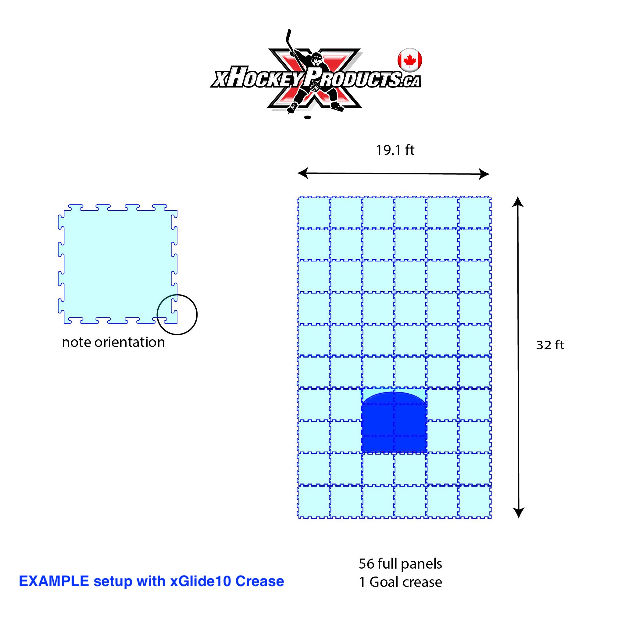 xSynthetic Ice xGlide10 Goal Crease xHockeyProducts.ca Canada