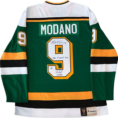 Mike Modano Signed Minnesota North Stars Jersey (JSA COA) 1988 #1 Draf –