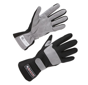 Allstar Performance Racing Gloves SFI 3.3/1 S/L Black/Gray Large ALL911014