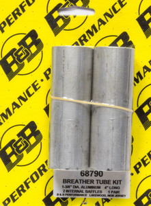 B And B Performance Products Aluminum 4in V/C Breather Tube Kit (Pair) 68790 B And B Performance Products Aluminum 4in V/C Breather Tube Kit (Pair) 68790