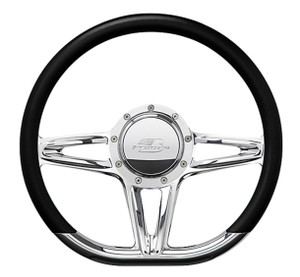 Billet Specialties Steering Wheel 14in D-Shape Victory Polished 29441 Billet Specialties Steering Wheel 14in D-Shape Victory Polished 29441