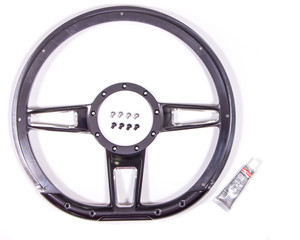 Billet Specialties Steering Wheel Formula D-Shaped 14in Contrast BC29409 Billet Specialties Steering Wheel Formula D-Shaped 14in Contrast BC29409
