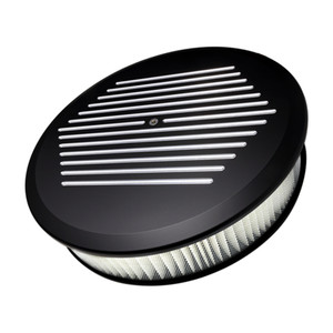 Billet Specialties Air Cleaner 14in Round Ball Milled Black BLK15820 Billet Specialties Air Cleaner 14in Round Ball Milled Black BLK15820