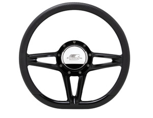 Billet Specialties Steering Wheel 14in D-Shape Victory Black BLK29441 Billet Specialties Steering Wheel 14in D-Shape Victory Black BLK29441