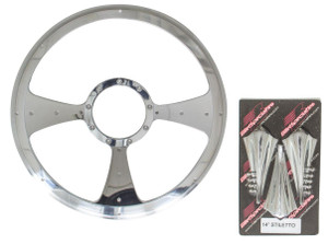 Billet Specialties Stiletto - Profile Steering Wheel 14in P30092 Billet Specialties Stiletto - Profile Steering Wheel 14in P30092