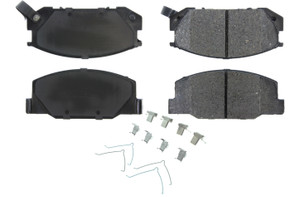 Centric Brake Parts Posi-Quiet Semi-Metallic Brake Pads with Hardwar 104.0527