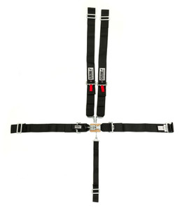 Crow Safety Gear 5-Pt Harness Small Latch Blk Wrap Around Pull Dow 11014