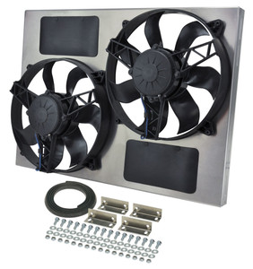 Derale Dual RAD Fan w/Alum Shroud Assembly 16833