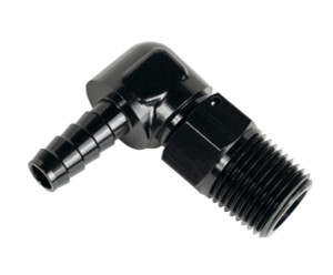 Derale Fitting 90 Degree 7/8-14 to 1/2in Barb 59408