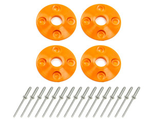 Dominator Race Products Scuff Plate Plastic 4pk Orange 1202-OR