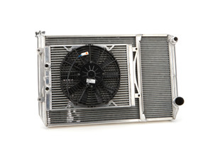 Fluidyne Performance Radiator Dbl 29x18 W/Oil Cooler Fan w/ Fill Neck MGM.SLM.OPEN