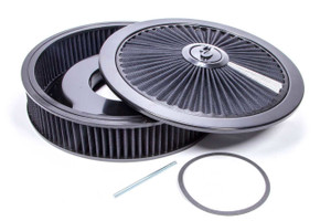 Edelbrock Air Cleaner Kit - 14in Dia. Breathable - Black 43662