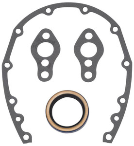 Edelbrock SBC Timing Cover Gasket  and Oil Seal Kit 6997