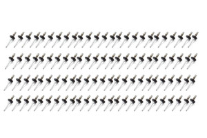 Fivestar Lrg Hd Rivet Black Multi -grip 100pk 814B-100L