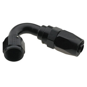 Fragola Hose Fitting #8 120 Deg. to #6 Hose Black 231207-BL