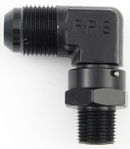 Fragola #4 x 1/8 MPT 90 Deg Swivel Adapter Black 499104-BL