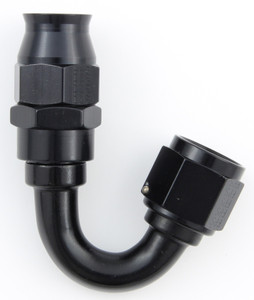 Fragola Hose Fitting #8 150 Deg PTFE Black 681508-BL