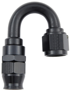 Fragola Hose Fitting #6 180 Deg PTFE Black 681806-BL