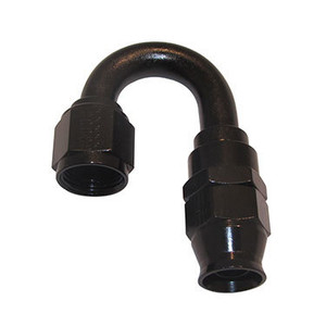 Fragola Hose Fitting #12 180 Deg PTFE Black 681812-BL
