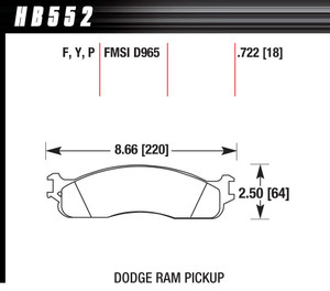Hawk Brake Performance Street Brake Pad (4) HB552P.722