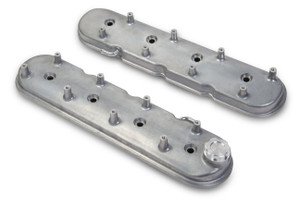 Holley GM LS1 Valve Cover Set Natural Cast Finish 241-88