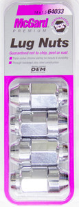 Mcgard Lug Nuts M14x1.5 4 Pack Chrome Bulge Seat 64033