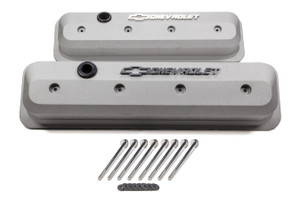 Proform SBC Valve Cover Slant Edge Gray Crinkle 141-842