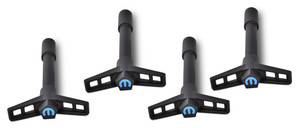 Proform Mopar V/C Wing Nuts Blk Crinkle Blue Emblem 440-756