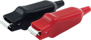 Quickcar Racing Products Alligator Clamps Red & Black (Pair) 50-435 Quickcar Racing Products Alligator Clamps Red & Black (Pair) 50-435