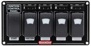 Quickcar Racing Products Ignition Panel w/ Rocker Switches Fuses & Lights 52-864
