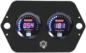 Quickcar Racing Products Digital 2-Gauge Panel Open Wheel OP/WT w/Batt 67-2005