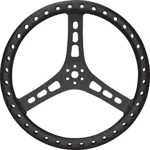 Quickcar Racing Products 15in Steering Wheel L/W Aluminum Black 68-006 Quickcar Racing Products 15in Steering Wheel L/W Aluminum Black 68-006