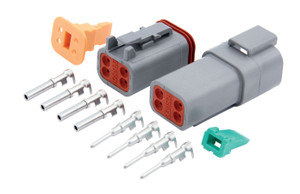 Quickcar Racing Products Deutsch Connector - 4-Pin 71-342 Quickcar Racing Products Deutsch Connector - 4-Pin 71-342