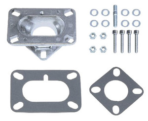 Racing Power Co-Packaged 2 Barrel Carb To 1 Barre l Manifold Adapter R2025 Racing Power Co-Packaged 2 Barrel Carb To 1 Barre l Manifold Adapter R2025