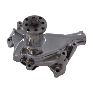 Racing Power Co-Packaged SB Chevy Aluminum Water Pump Long- Chrome R3951C Racing Power Co-Packaged SB Chevy Aluminum Water Pump Long- Chrome R3951C
