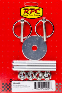 Racing Power Co-Packaged Alum Hood Pin Kit Anodiz e Silver R4046 Racing Power Co-Packaged Alum Hood Pin Kit Anodiz e Silver R4046