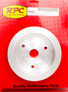 Racing Power Co-Packaged BBC SWP 2 Groove Lower Pulley Satin R8843 Racing Power Co-Packaged BBC SWP 2 Groove Lower Pulley Satin R8843