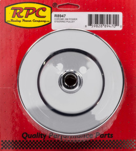Racing Power Co-Packaged GM Power Steering Pulley 2 Groove Chrome R8947 Racing Power Co-Packaged GM Power Steering Pulley 2 Groove Chrome R8947