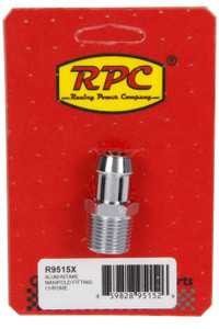 Racing Power Co-Packaged Alum Intake Manifold Fi itting 1/2 to 5/8In Barb R9515X