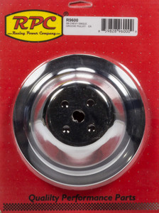 Racing Power Co-Packaged Chrome Steel Water Pump Pulley SBC Short 7.1 Dia R9600
